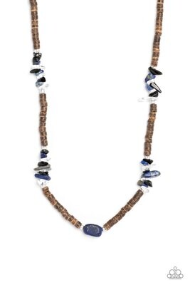 Stony Survivor - Blue Urban Necklace