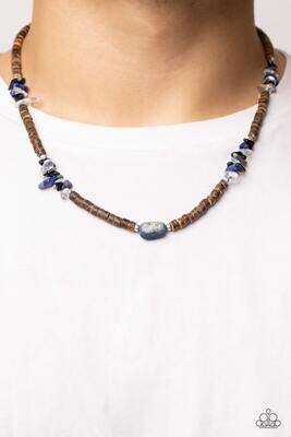 Stony Survivor - Blue Urban Necklace