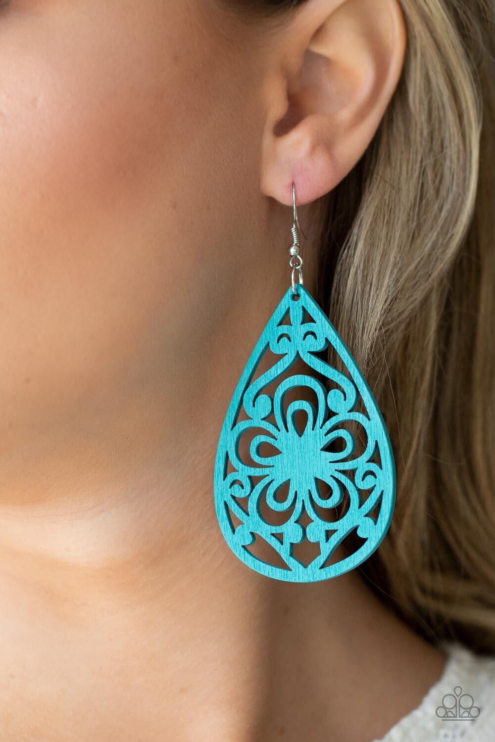 Marine Eden - Blue Wood Earring