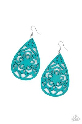 Marine Eden - Blue Wood Earring