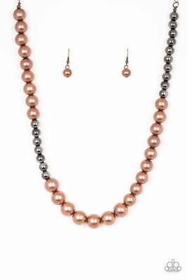 Power To The People - Copper/Black Necklace