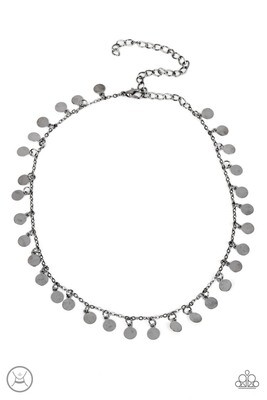 Champagne Catwalk - Black Choker Necklace