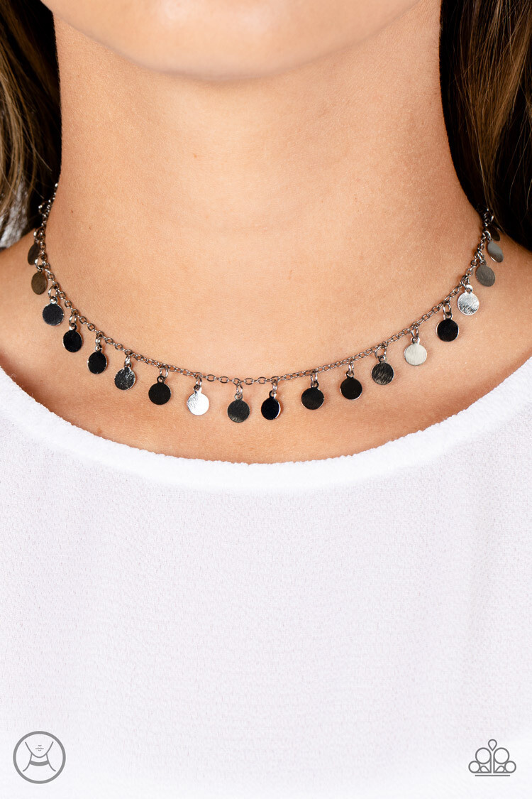 Champagne Catwalk - Black Choker Necklace