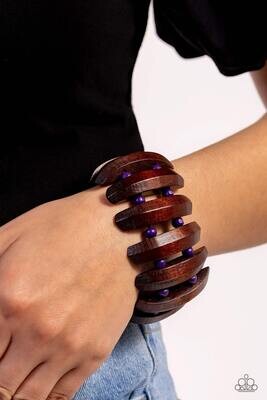 Bora Bora Bauble - Purple Wood Bracelet