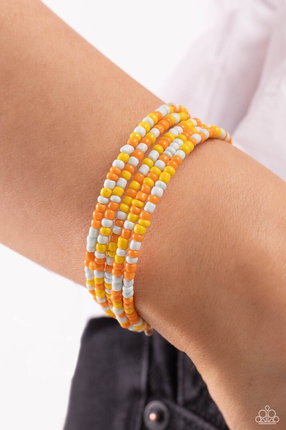 Coiled Candy - Yellow Multi Bracelet