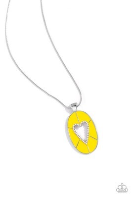 Airy Affection - Yellow Heeart Necklace