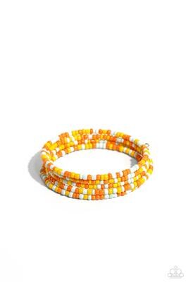Coiled Candy - Yellow Multi Bracelet
