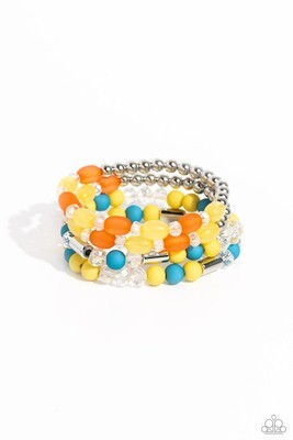 Glassy Gait - Multi Yellow Bracelet