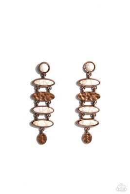 Rustic Reverie - Copper/White Earring