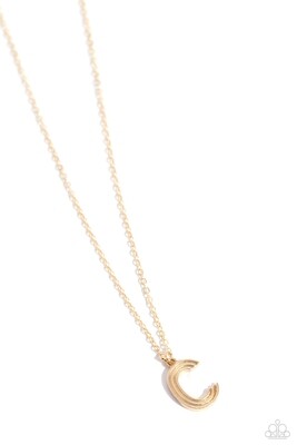 Leave Your Initials - Gold - C Necklace