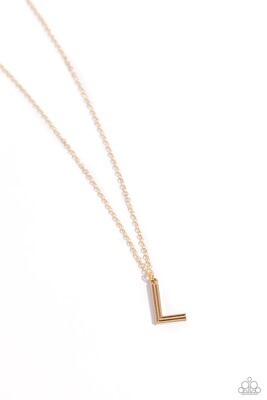 Leave Your Initials - Gold - L Necklacee