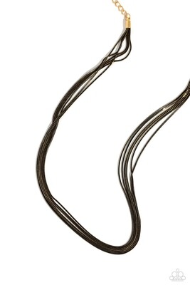 Salvaging Sass - Black/Gold Necklace