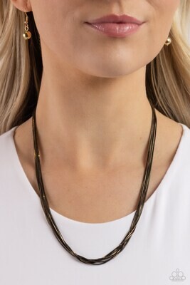 Salvaging Sass - Black/Gold Necklace