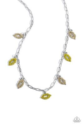 KISS the Mark - Yellow Lips Necklace