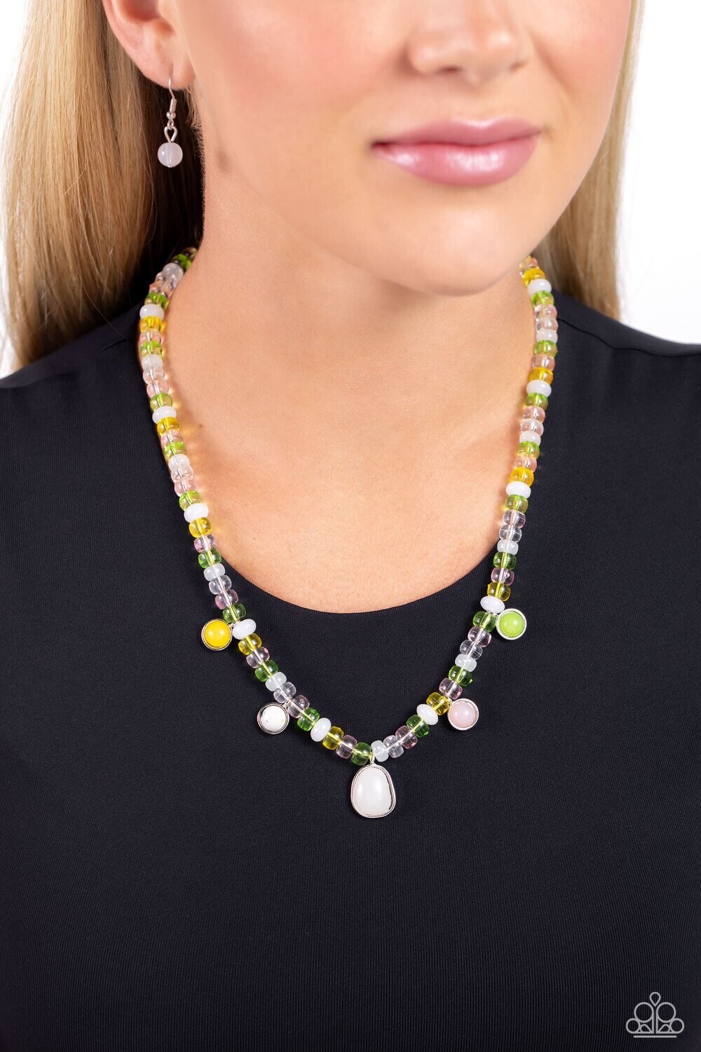 Colorfully California - White Multi Necklace