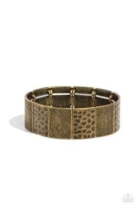 Textured Traveler - Brass Bracelet