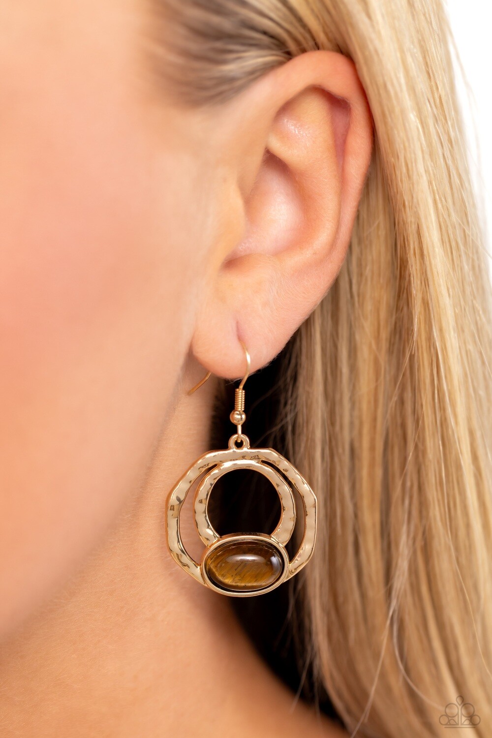 Terrestrial Retreat - Brown Gold Earring