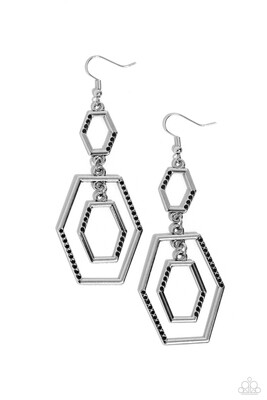 Geometric Maven - Black Earring