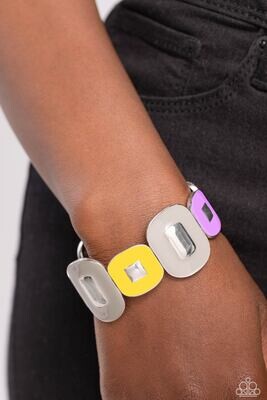 Painted Pairing - Silver/Multi Bracelet