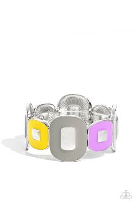 Painted Pairing - Silver/Multi Bracelet
