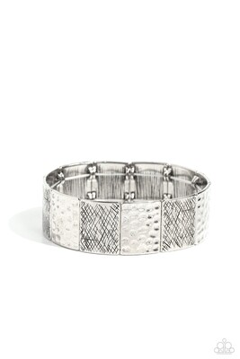 Textured Traveler - Silver Bracelet