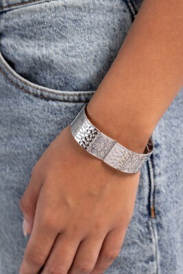 Textured Traveler - Silver Bracelet