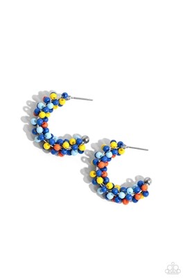 Balloon Backdrop - Blue Multi Earring