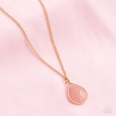 Sparkling Stones - Pink/Gold Necklace