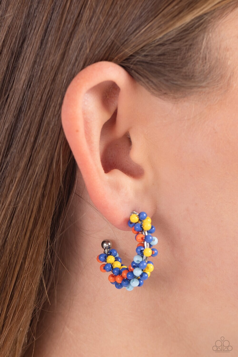 Balloon Backdrop - Blue Multi Earring