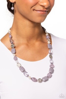Nautical Sunset - Silver/Gray Necklace