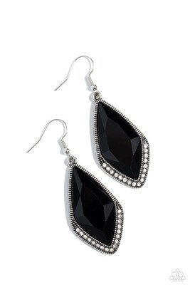 Deco Dazzle - Black Earring
