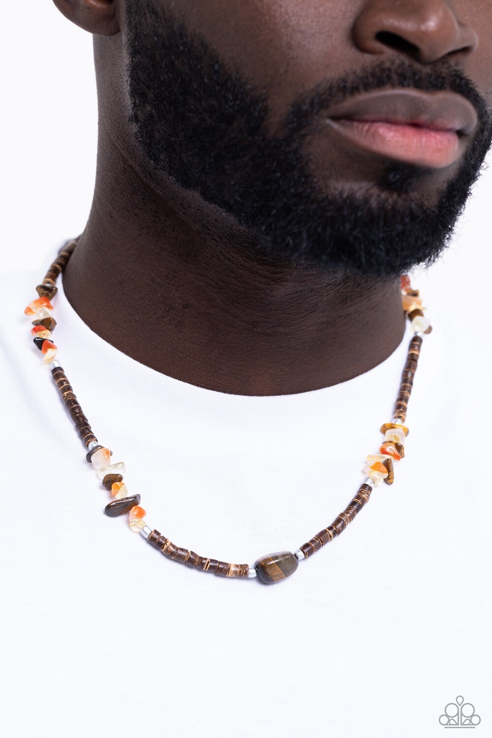 Stony Survivor - Brown Urban Necklace