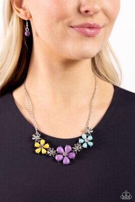 Growing Garland - Purple Flower Necklace