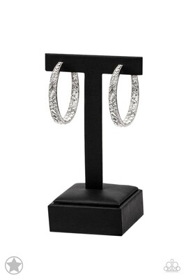 GLITZY By Association -White Blockbuster Earring
