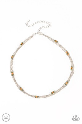 Bountifully Beaded - Green Choker