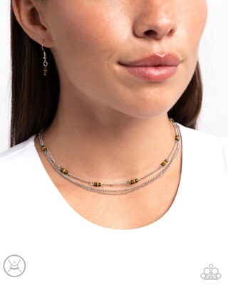 Bountifully Beaded - Green Choker