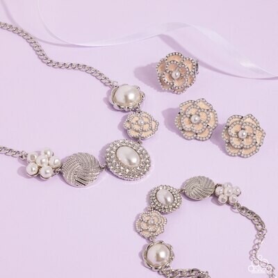 Suave Sensation - White Earring