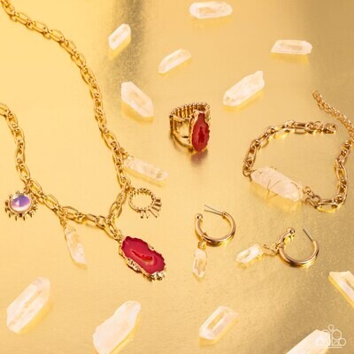 Excavated Elegance - Gold Earring