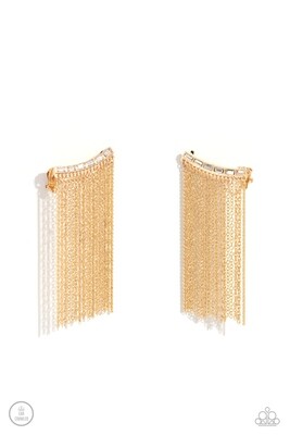 Feuding Fringe - Gold Earrings