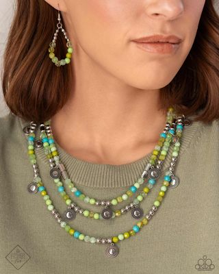 Piquant Pattern - Green FF Necklace