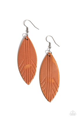 Leather Lounge - Brown Earring