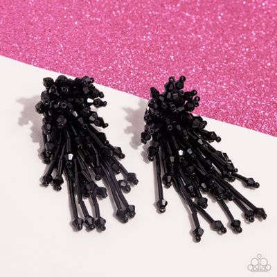 Congratulatory Charm - Black Earring