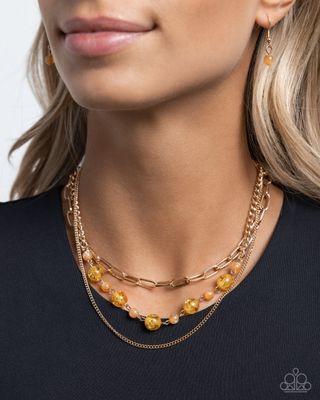 Beaded Behavior - Yellow Necklace