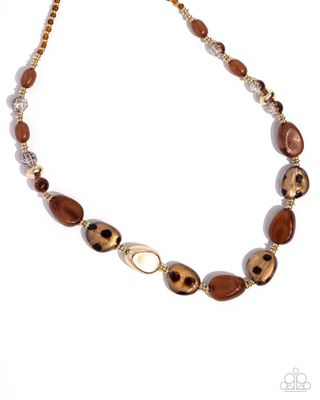 Spotted Safari - Brown Gold/Necklace