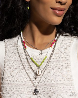 Oceanic Obligato - Green Multi Necklace
