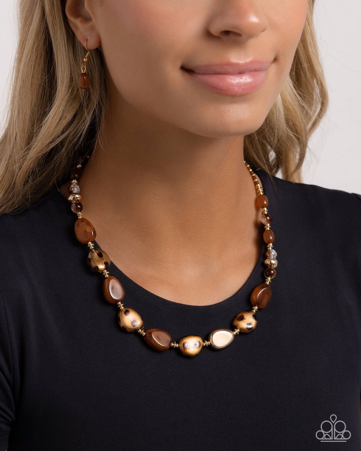 Spotted Safari - Brown Gold/Necklace