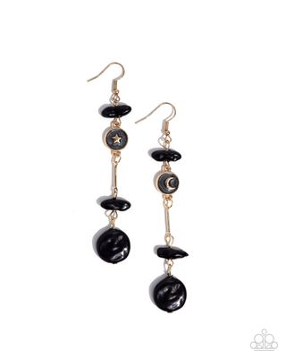 Blissful Balance - Black/Gold Earring