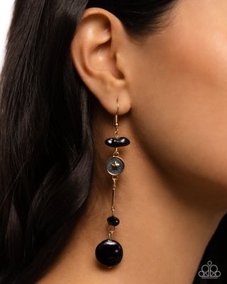 Blissful Balance - Black/Gold Earring