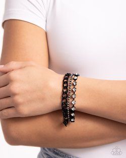 Colorful Canvas- Black Bracelet