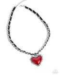 Austere Attraction - Red Necklace